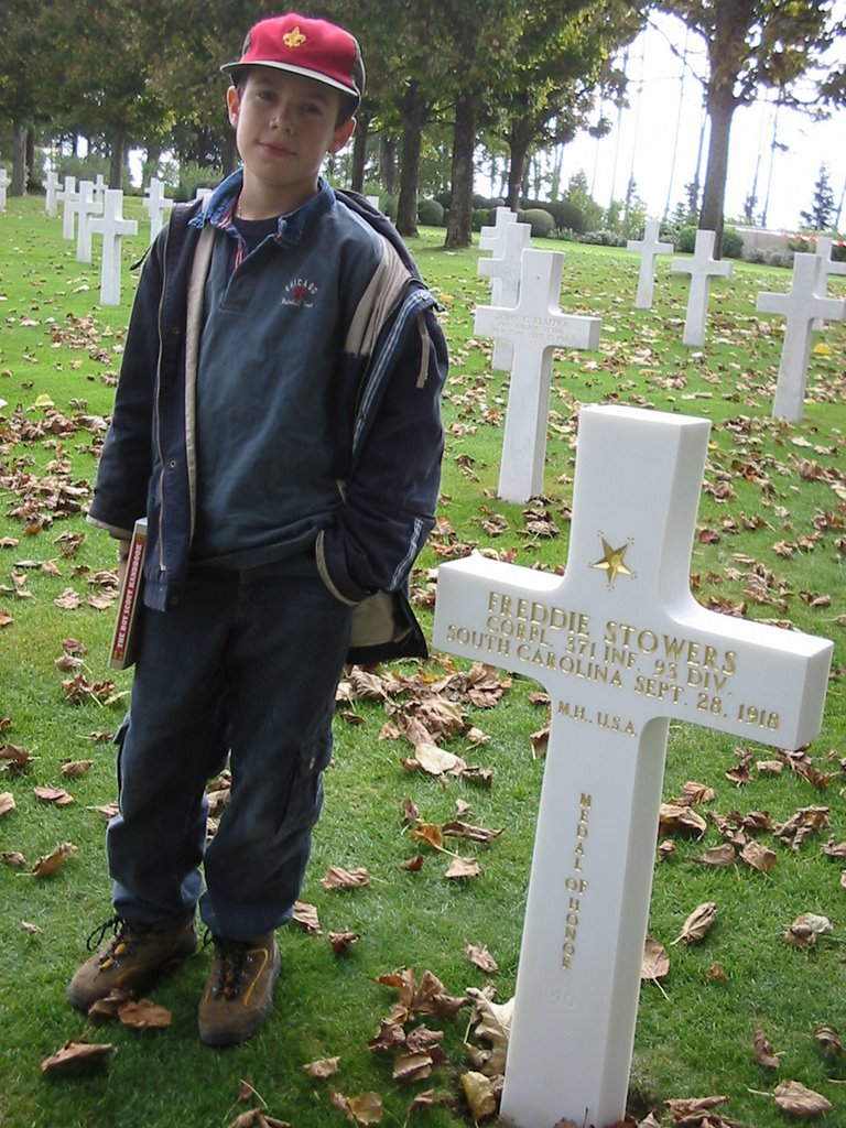 Freddie Stowers grave by M. M. Cooper