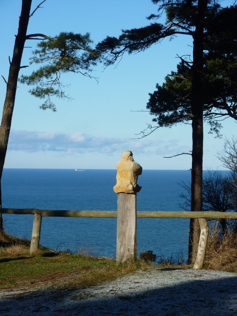 Winter auf Hiddensee: Skulptur am Meer by Panzerknacker