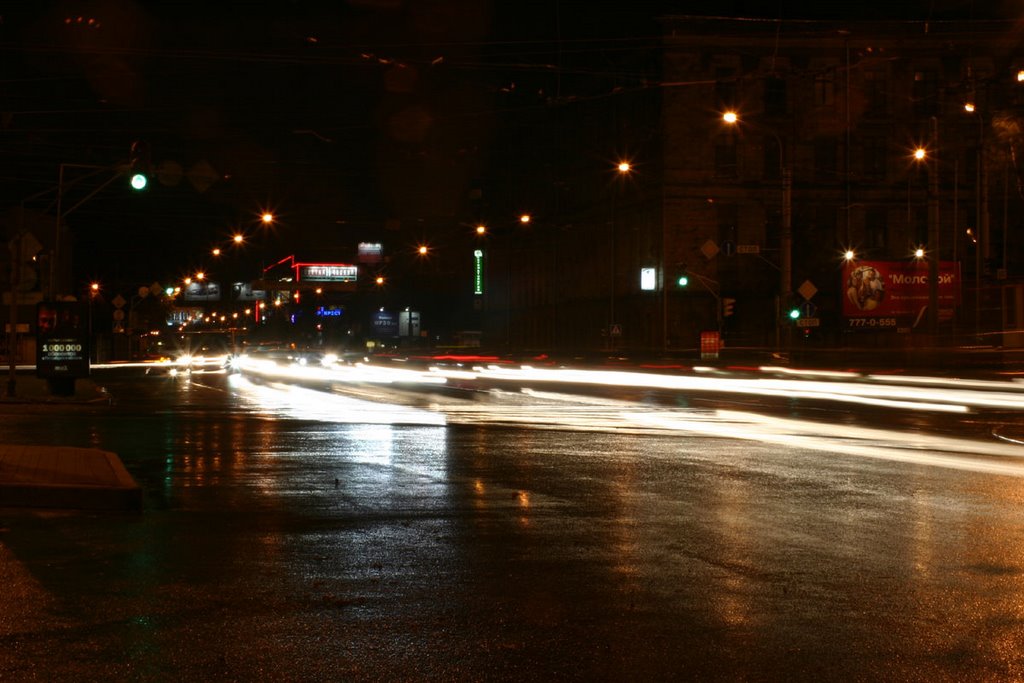 Svetlanovskaya sq. Nightshot by gogi0001