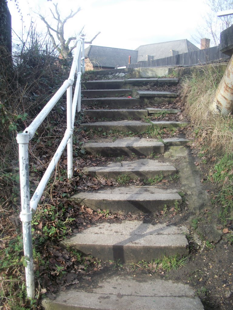 The small steps leads up to Coxheath Road by Robert'sGoogleEarthPictures