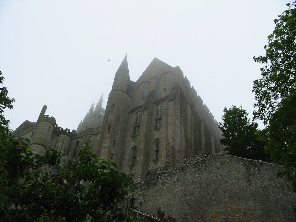 Le Mont-Saint-Michel - Vue des communs de l'abbaye by Athanasius Clay