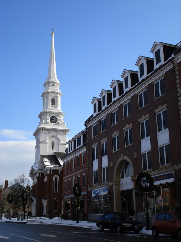 Steeple of the North Church of Portsmouth by CyphaPSU