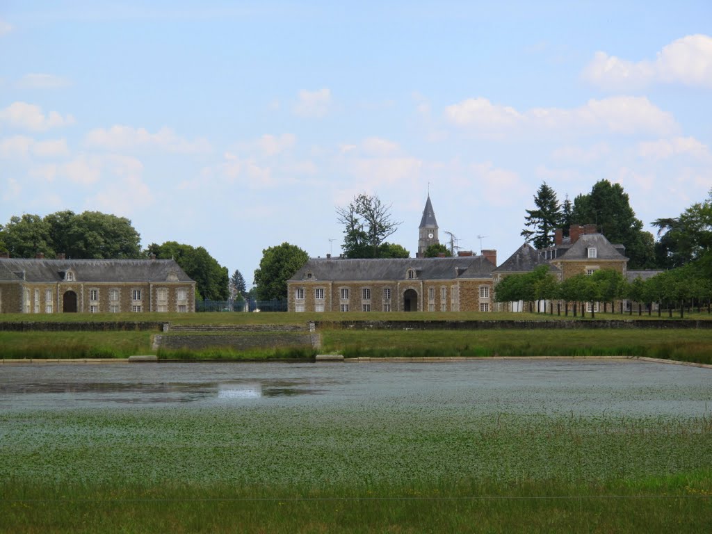 Vue sur le château et le clocher de l'église St Médard. by luminem