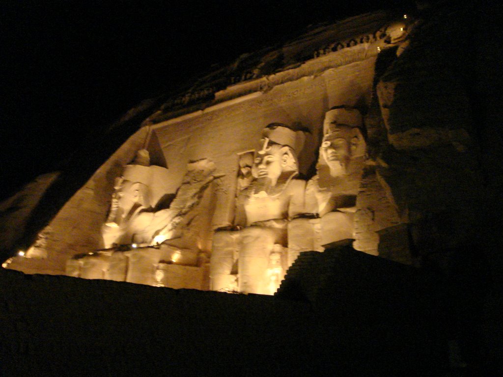 Great Temple of Abu Simbel, lightup by m_kodate