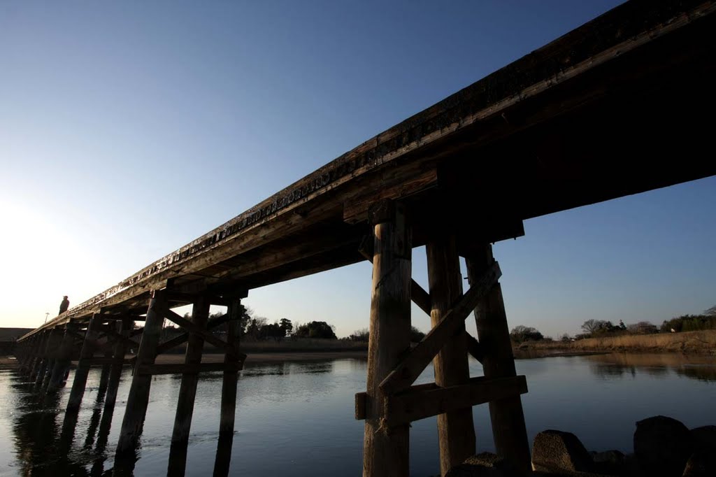 20100130 go under water bridge　小目沼橋（沈下橋） by rerereno-ozi3