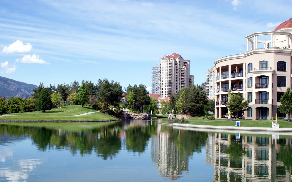 Waterfront Park and Grand Hotel. Kelowna BC by Swerver