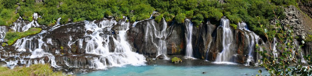 Hraunfossar Panorama 2 © Sunpixx by Sunpixx