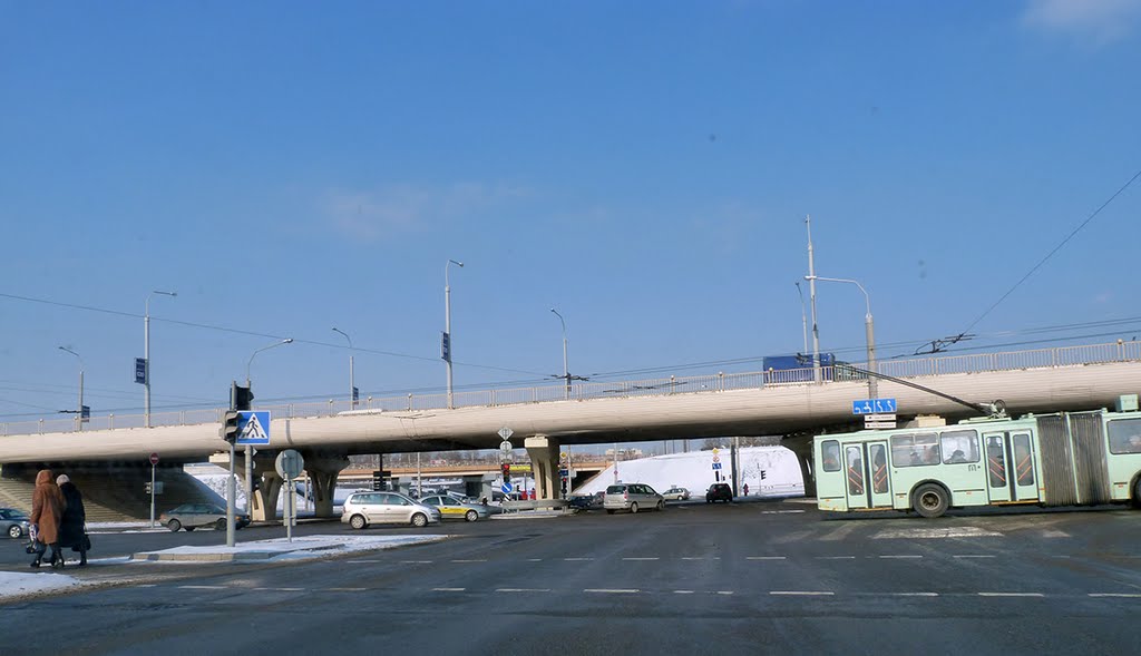 Развязка пр.Партизанский/ул. Ленина/ул.Тростенецкая, Trostenezkaja str., Minsk, Belarus, 22-02-2011. by se_bmw