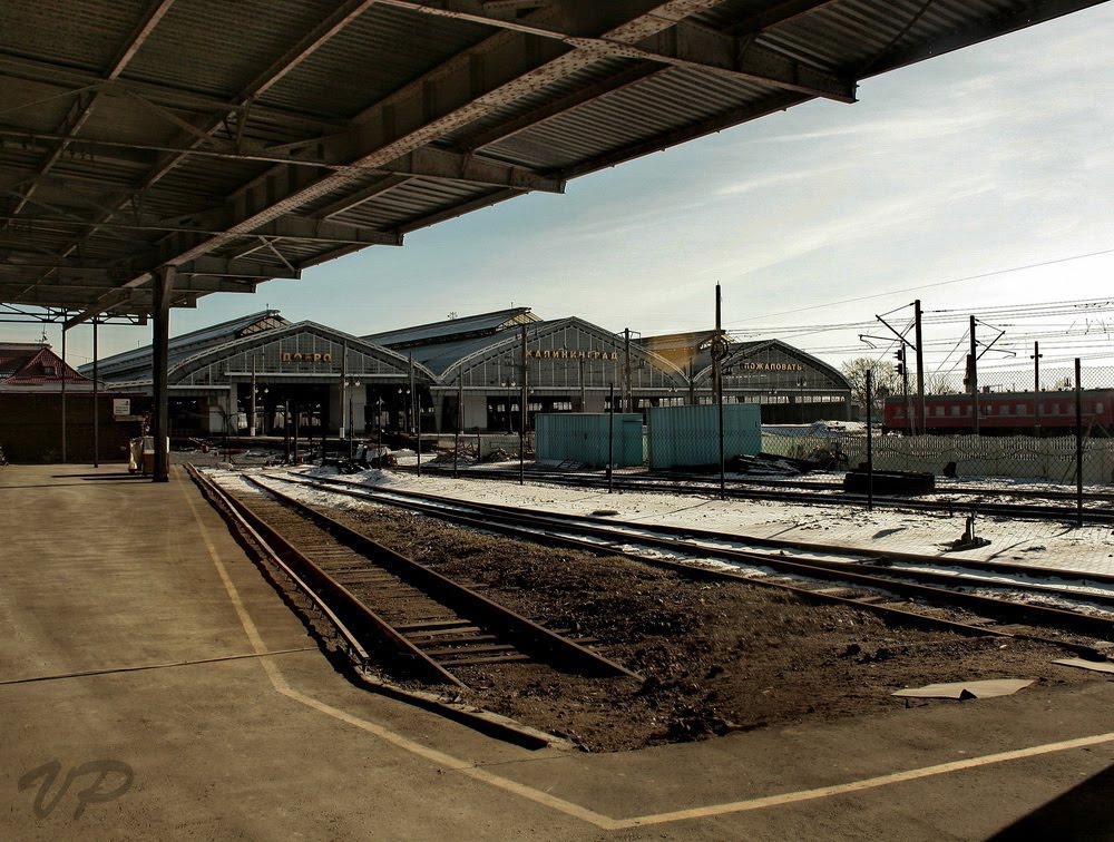 Railway station by Valdis Pilskalns