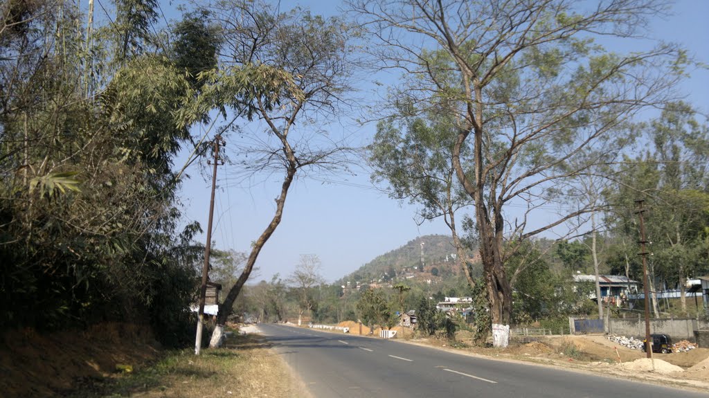 Guwahati Shillong road by San Phrangmung