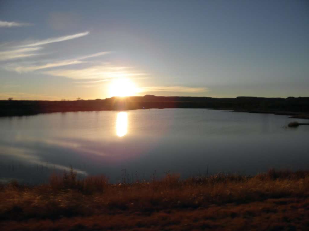 Sunset on Lake Theo, Caprock Canyons State Park, TX by benwill