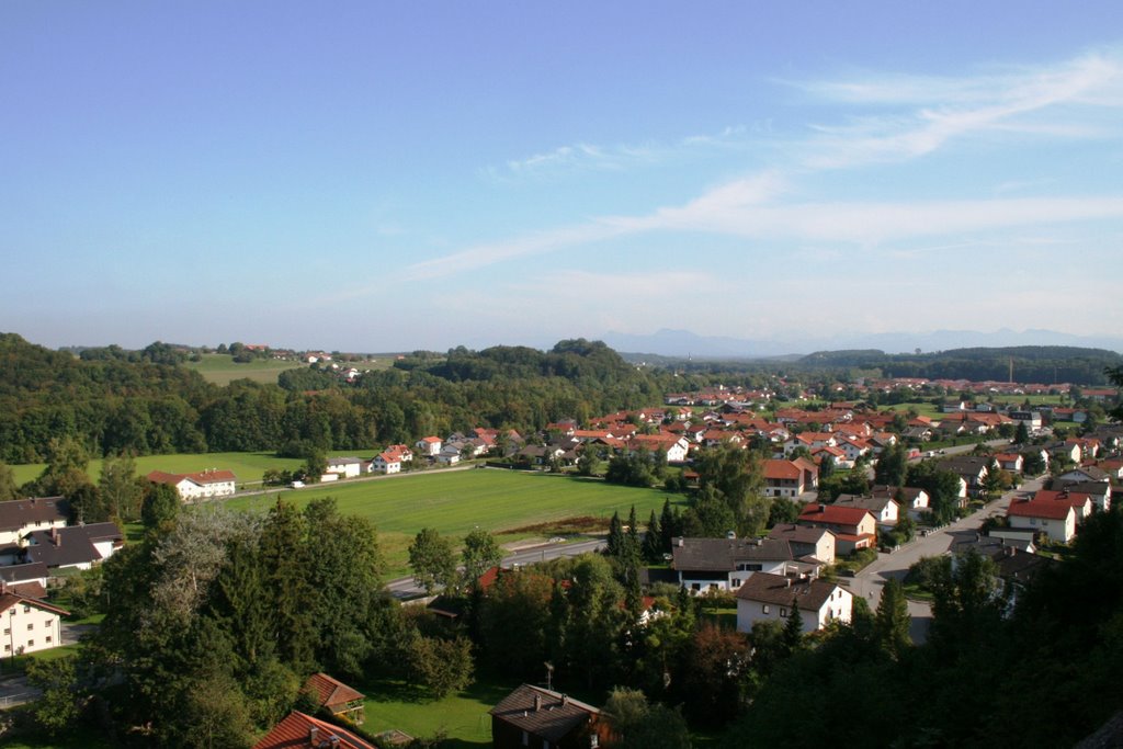 View of Altenmarkt an der Alz from Baumburg by KathyT