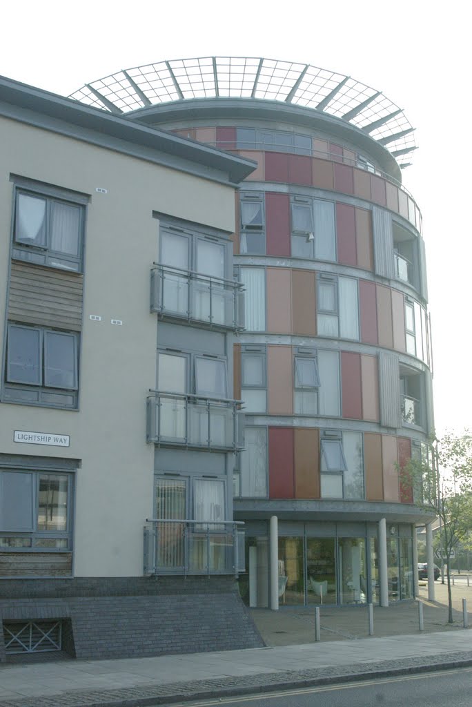 Buildings on corner of Lightship Way, Colchester by Robert Shepter