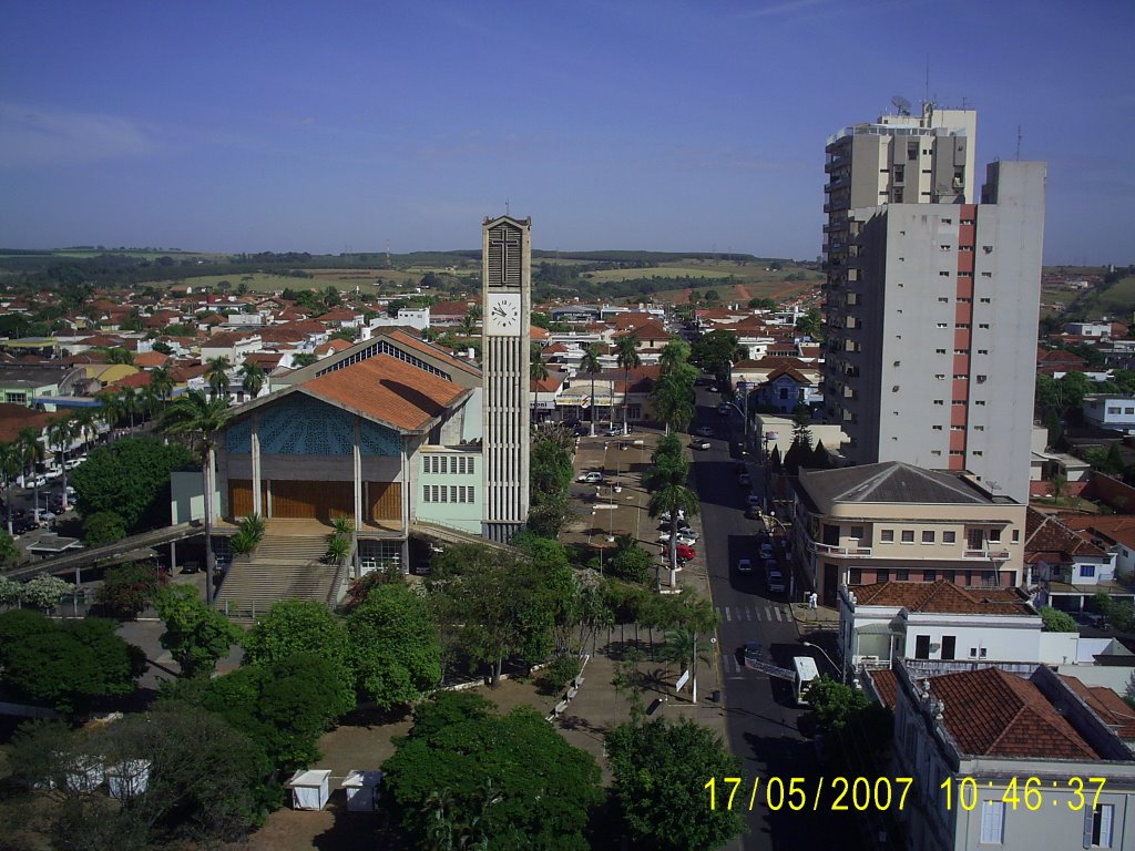 Praça Rui Barbosa e Matriz S João Batista, vistas a partir do Ed Olímpia by Orlando Gonçalves Marquine