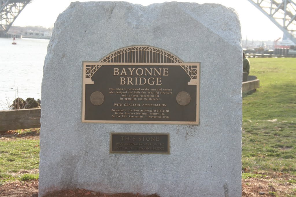 Bayonne Bridge Plaque by ghentmills