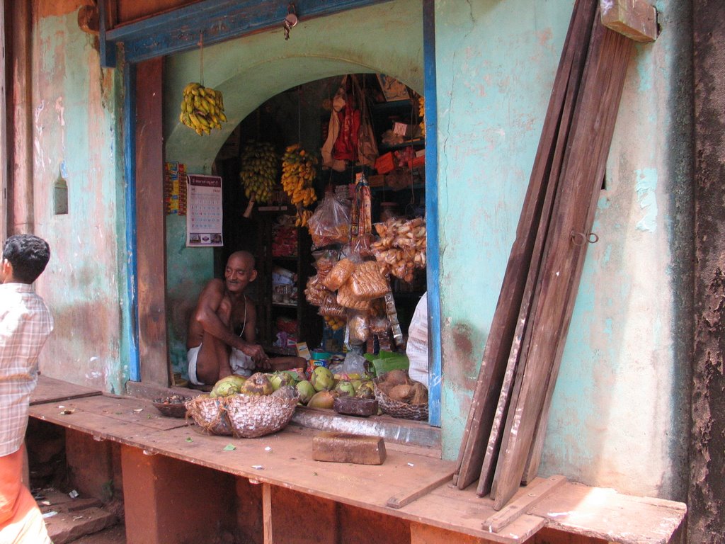 Fruit Seller on main street - Gokarna by Emile Castelnuovo