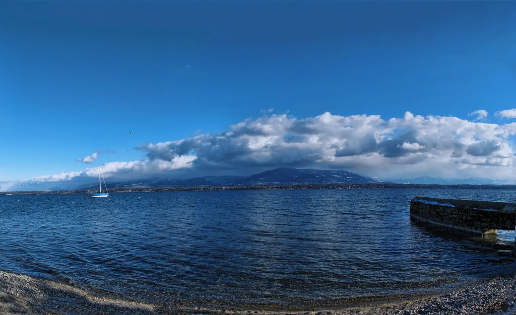 Winter shore at Tannay by Tannay Vaud