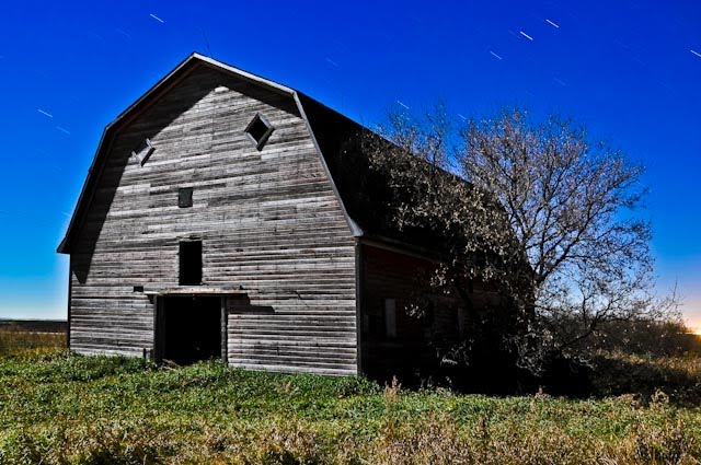 Moon lit Barn © by Bruce A. Johnson NUT