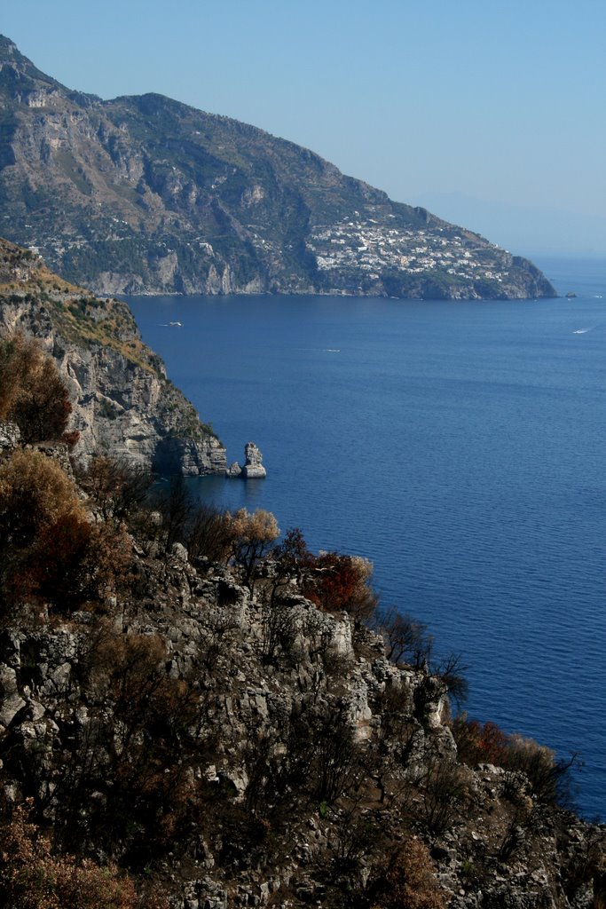 Positano - Via Nastro Azzurro - Vista Praiano by Stefano Ghidotti