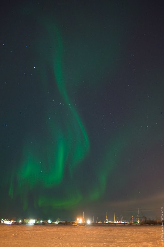 Aurora borealis in Arkhangelsk by Andrey Larin