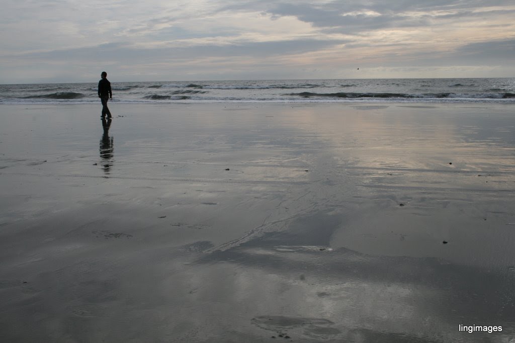 Beach reflection by Andrew Ling