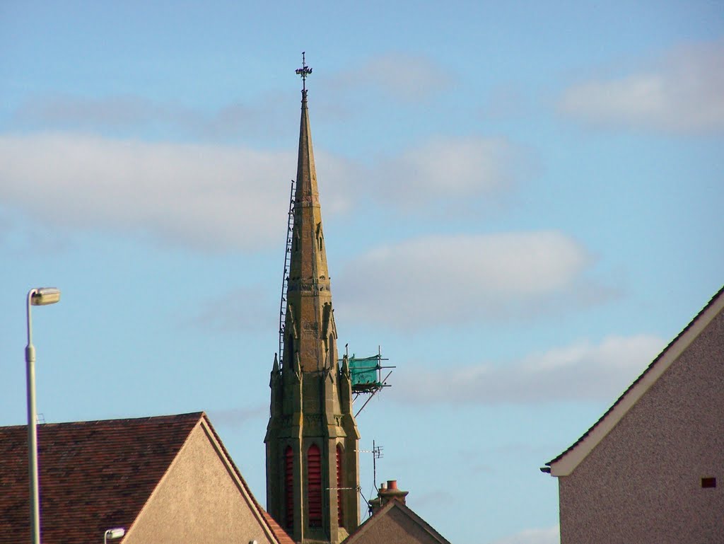 North side of the kirk spire. by Gilbert Smith