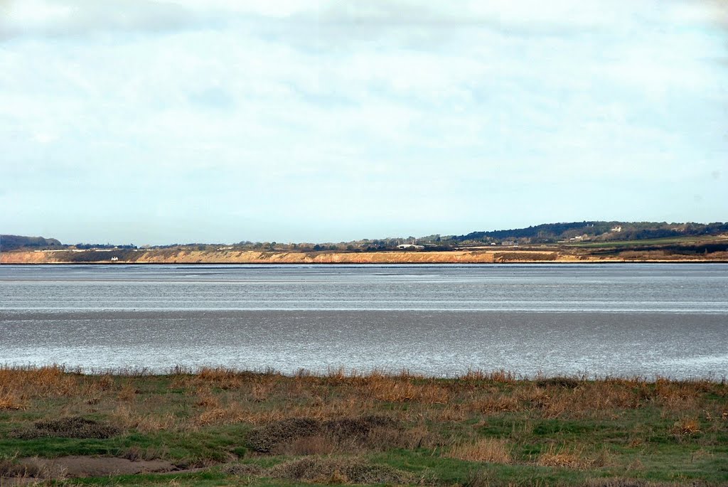 Thurstaston Cliffs from Flint. by David Humphreys