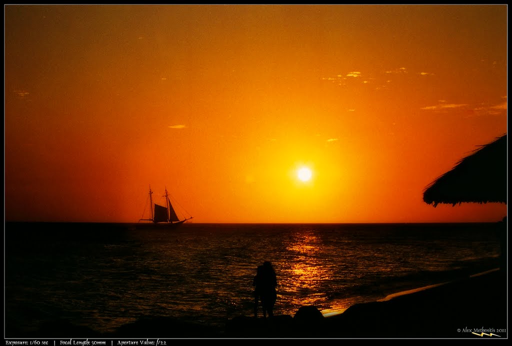 Honeymoon Sunset Series, Island of Aruba, Caribbean Sea, 1994 by Alex Methenitis