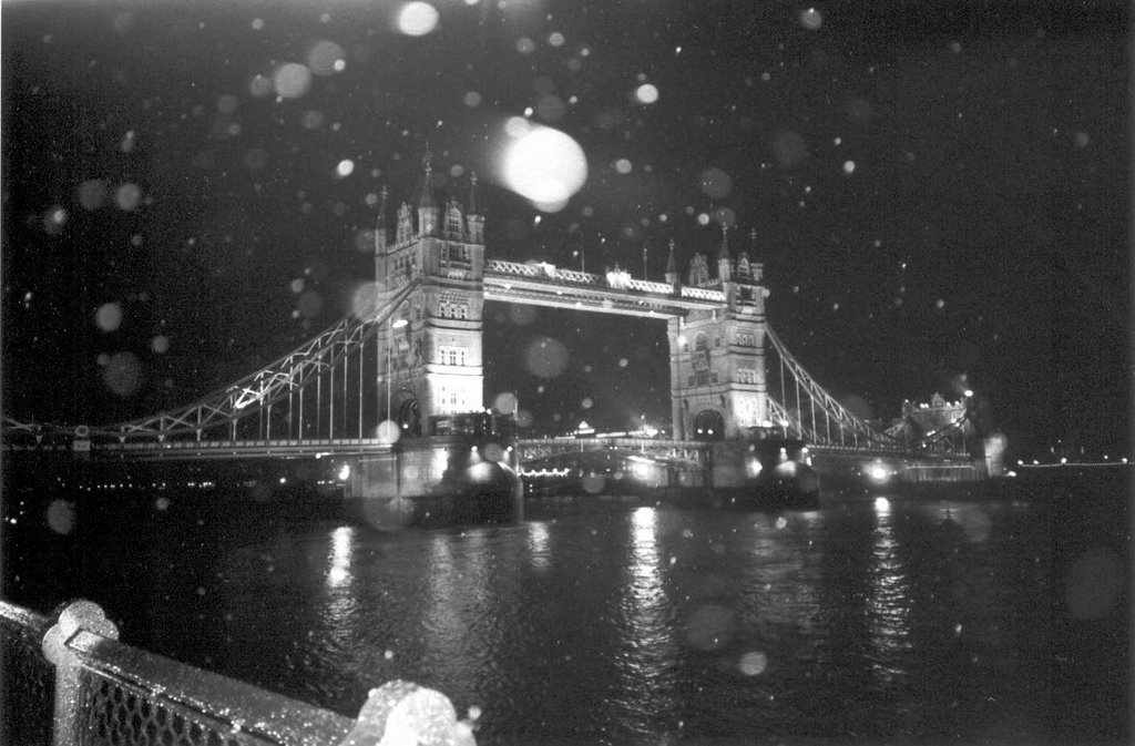 London - Rainy Towerbridge by night by dstaiano