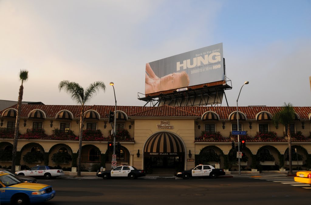 LA; Sunset Blvd, Sunset Plaza Hotel by Phil Nieto