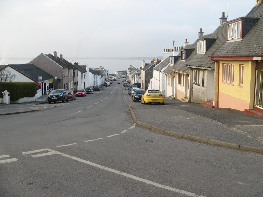 Looking down Main Street, Bowmore, towards Loch Indaal by alfaetrin