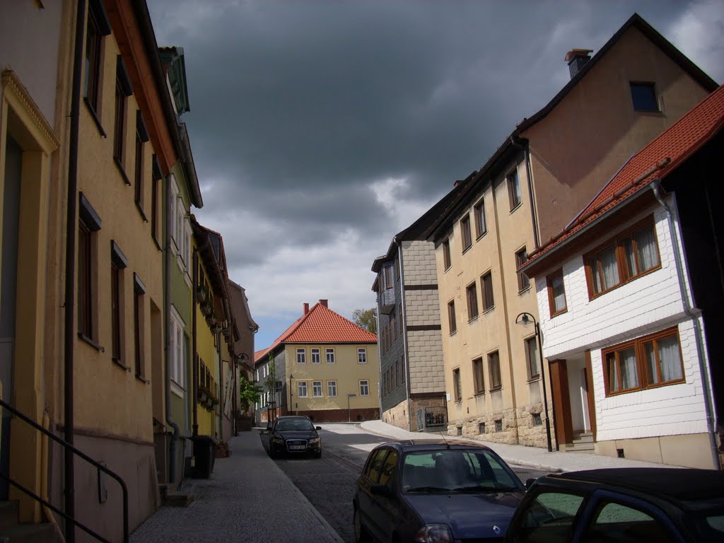 Ilmenau. Burggasse before the thunderstorm by Mykola Czerjoszyn