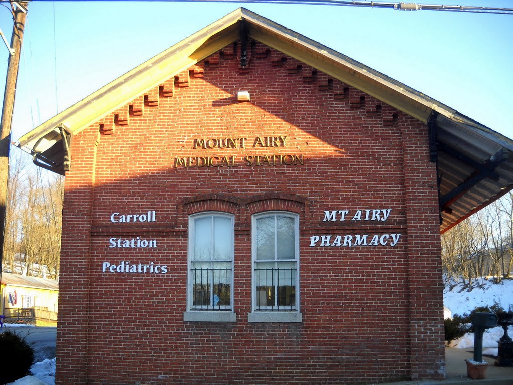 Former B&O Train Station, now Mt Airy Pharmacy, 1 North Main St., Mt Airy, MD, built 1882 by Road Runner