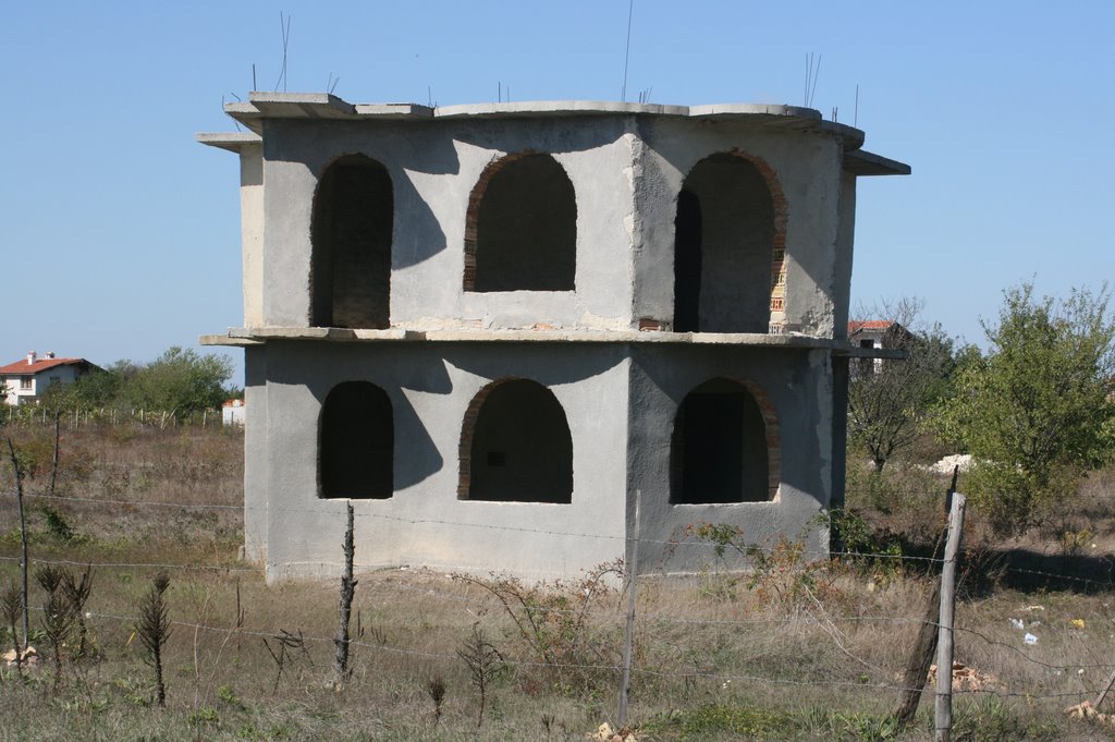 Unfinished building by Paul Nechkova-Raven