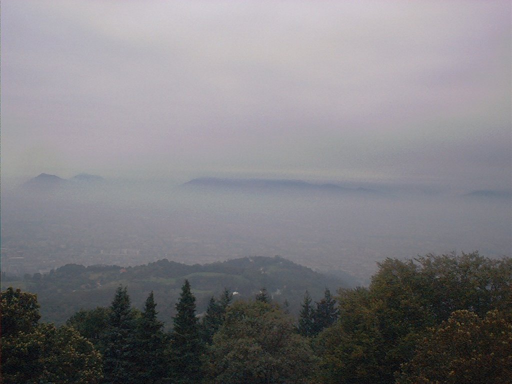 Turin from Maddalena, foggy by giuseppetesta