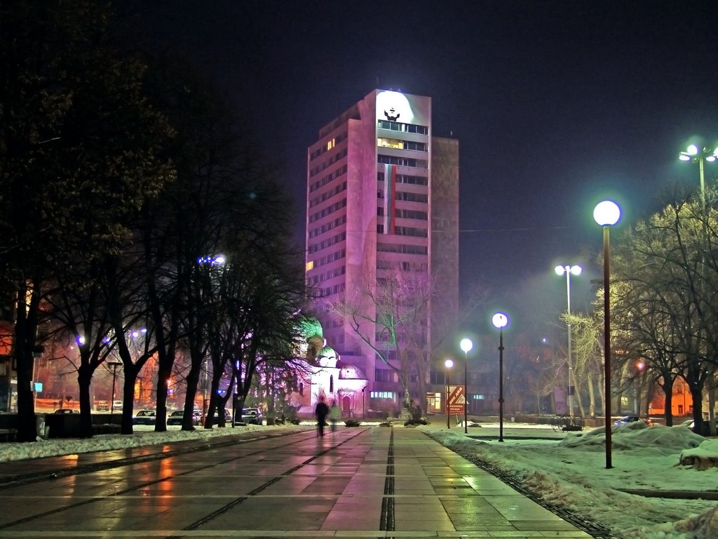 Pernik at Night by Lachezar Grigorov