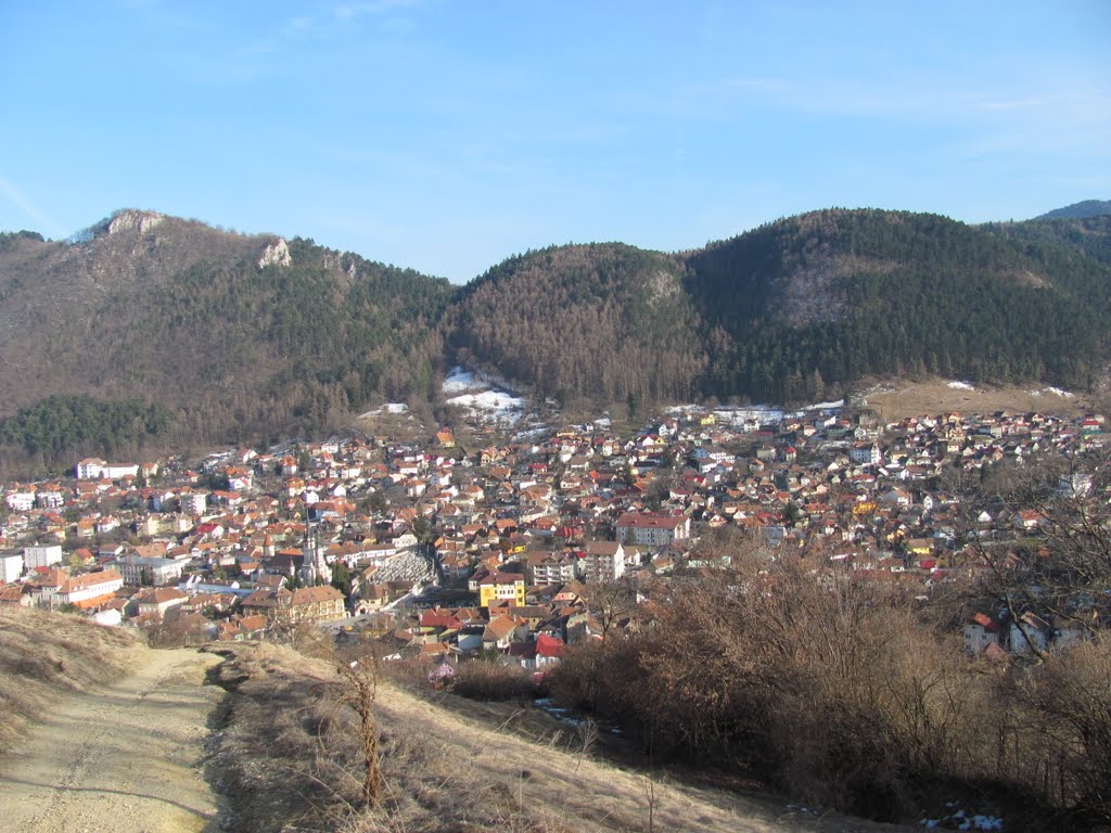 Panorama Scheii Brașovului de pe poteca spre Piața Unirii-13 Martie 2011 by Vice28