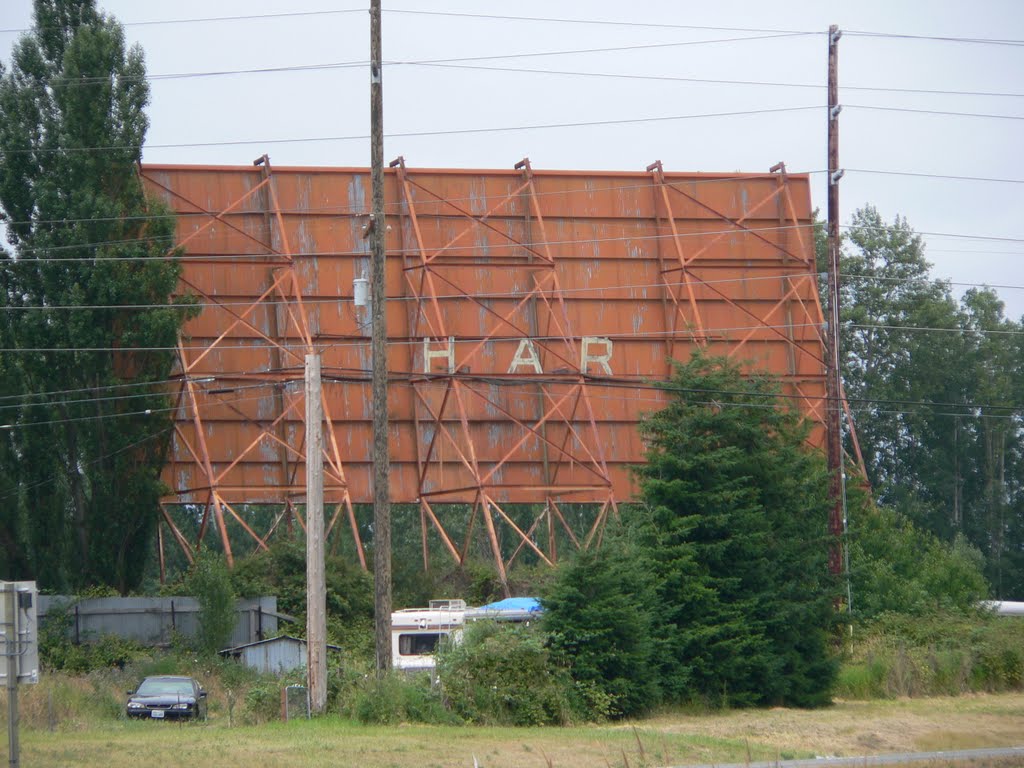 Back of Circus Drive In Theater Screen by mrtwo