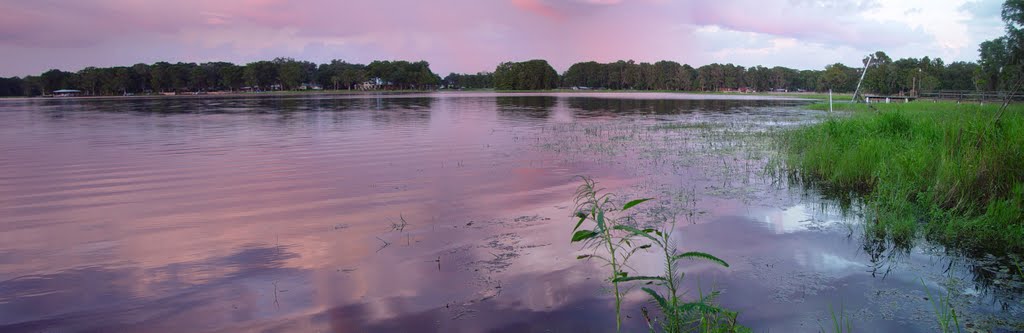 Sunset reflection over Tsala Apopka Lake, Floral City (9-14-2008) by Ken Badgley