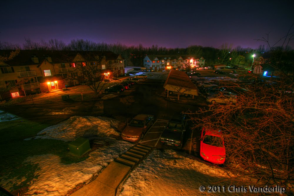 Eastland parking lot, winter night 3-14-11 by fotero78