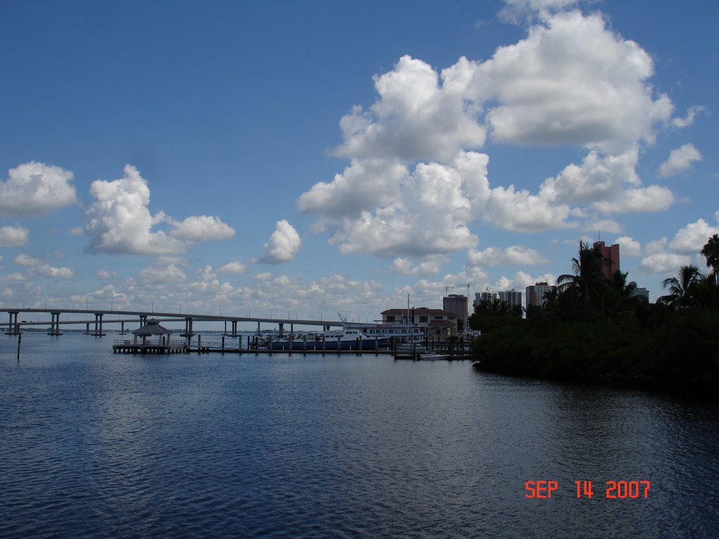 FORT MYERS DOWNTOWN FROM CALOOSAHATCHEE RIVER by cjtill