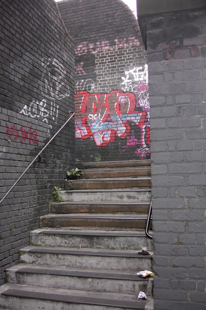 3 Colts Corner Footbridge over rail Bethnal Green London by captainkeena