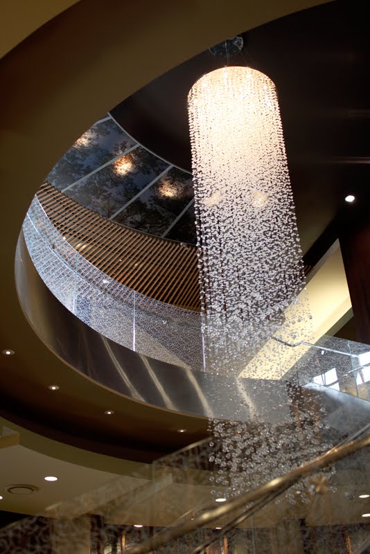 Lobby Chandelier at Avia Hotel The Woodlands by AVIAWoodlands