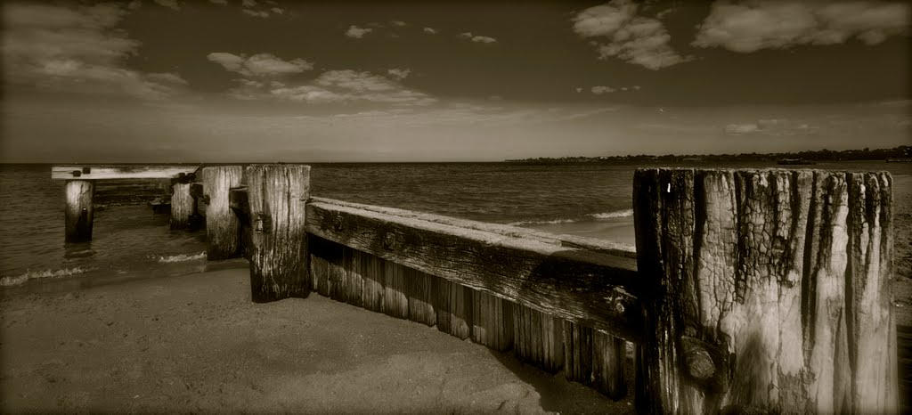 Old run down pier by Ruth Yates