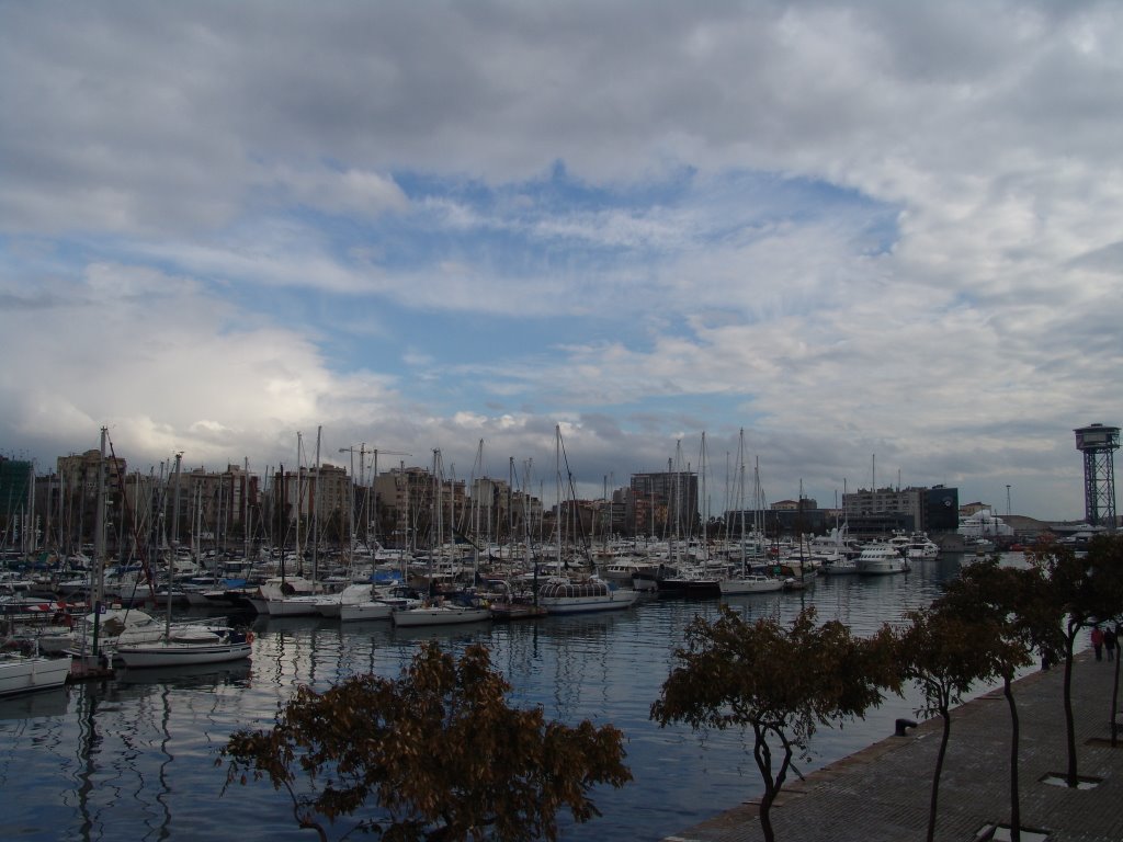 Port Vell y Barceloneta al fondo by Felix Capitaine