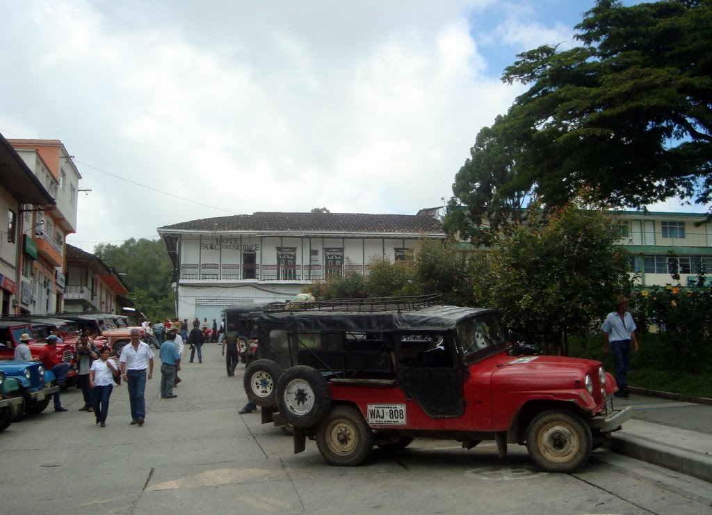 Transporte veredal en la plaza principal by alejandrino tobon