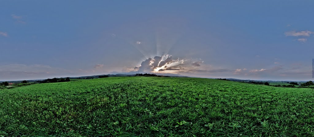 Sunset view from Kanegasaki, Iwate / 岩手県金ヶ崎からの日没 200907 [360˚ equirectangular] by S0G