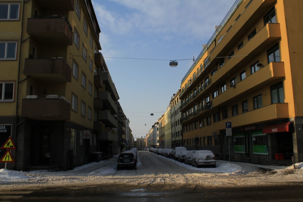 Vibes gate joining Fagerborggata, Majorstuen, Oslo, Norway, February 27, 2011. by omar hoftun