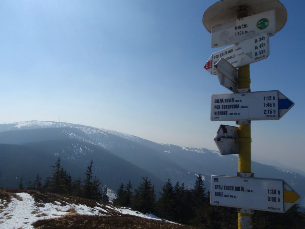 Minčol 1364m, rázcestník by HomerJ.