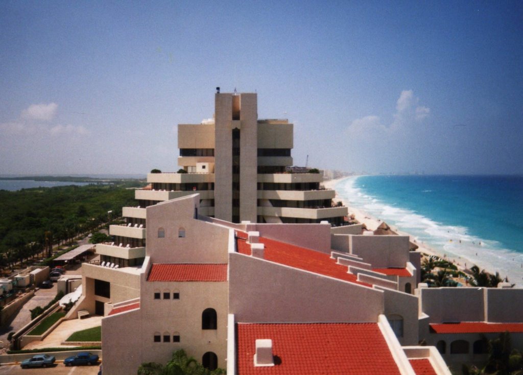 Hotel Zone From Royal Solaris Caribe, June 1999 by Kyle Stephen Smith